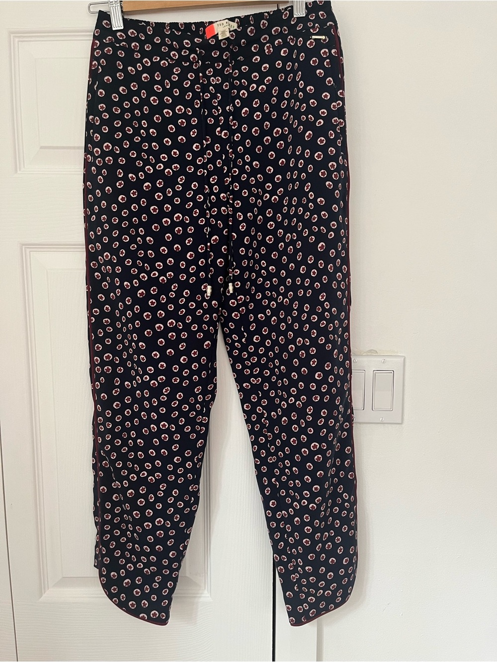 Ted Baker Black Joggers with Pink Dot Print